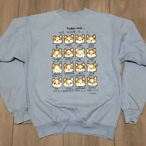 "Today I Feel" Yellow Sweatshirt Size Small